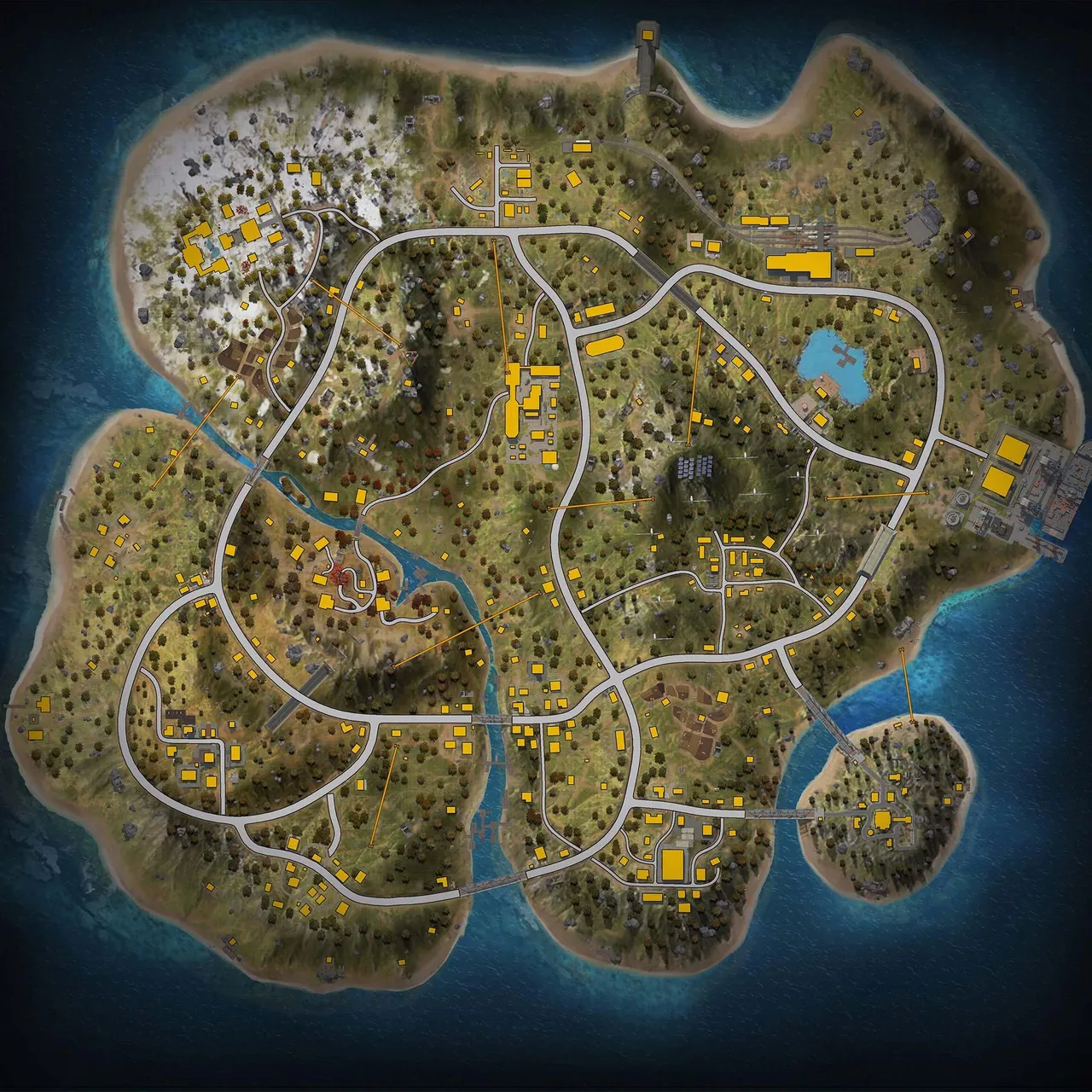 Alpine overhead map